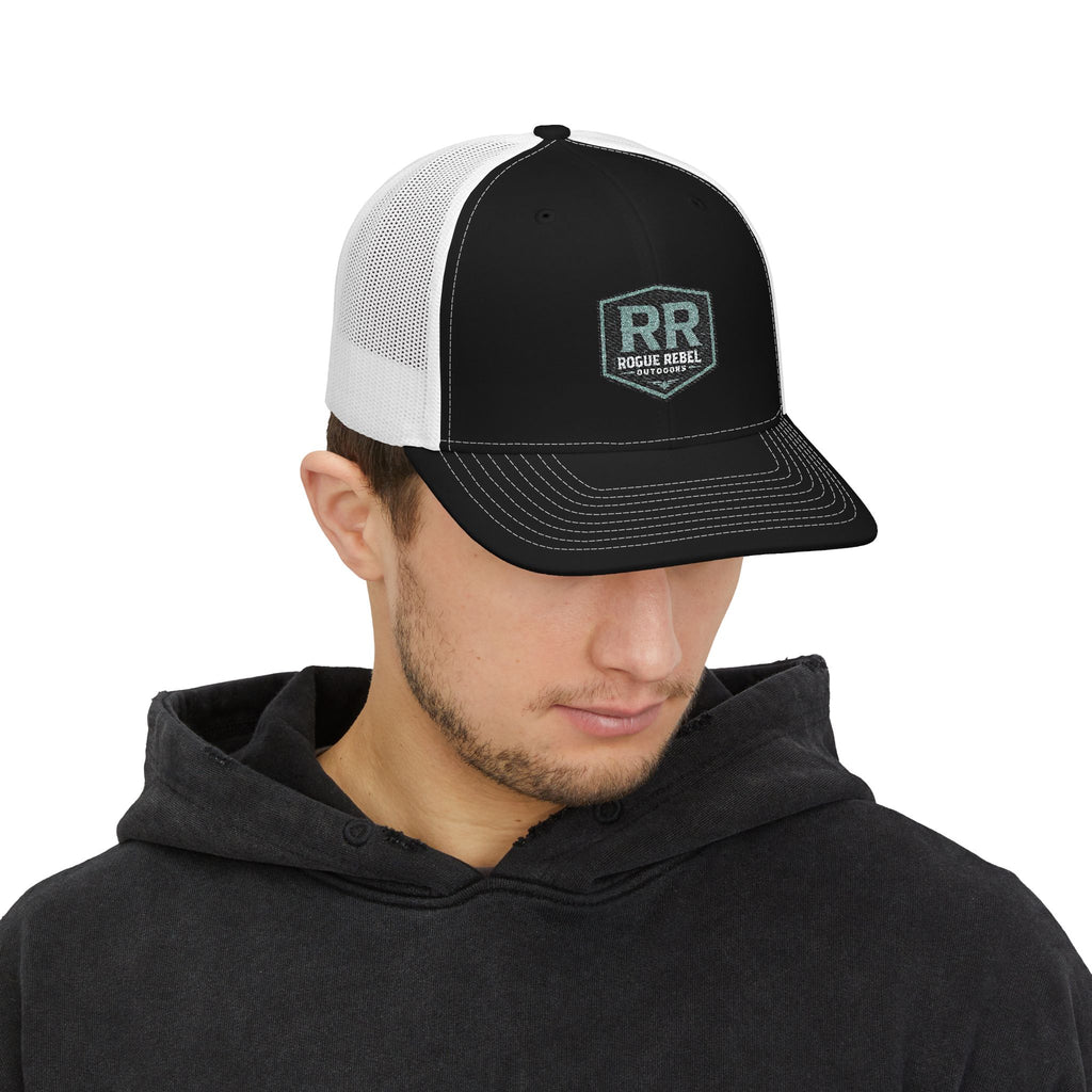 Rogue Rebel Embroidered Trucker Cap — Snapback Mesh Hat